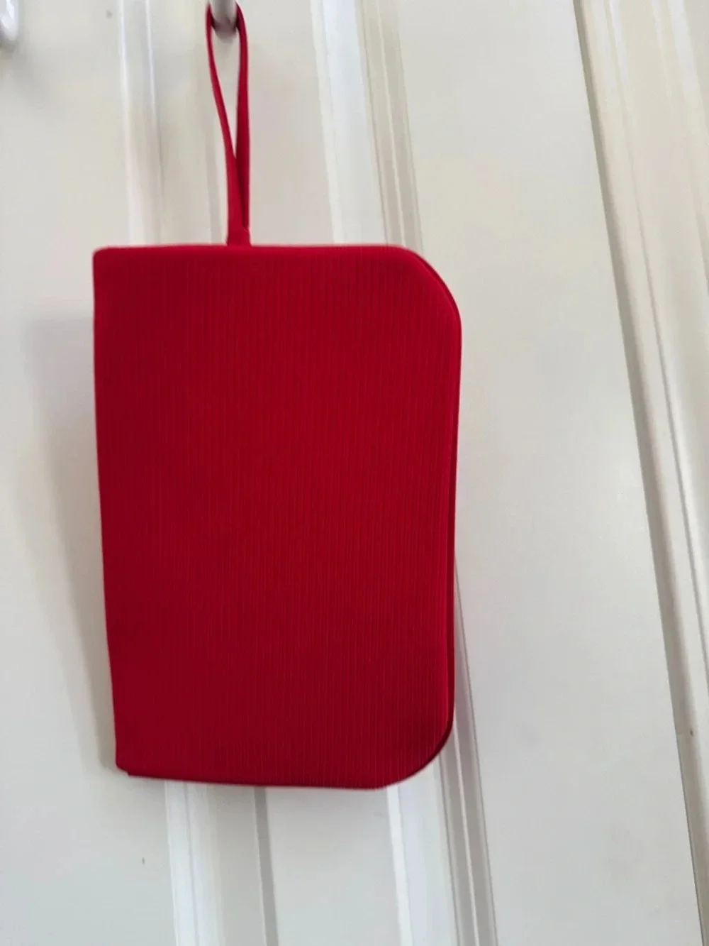 Giorgio Armani Red Wristlet Clutch with Gold Accent